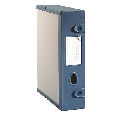 LEONARDI Scatola archivio Combi Box E-500, Polipropilene, Coperchio laterale, Blu, 365 mm x 295 mm x 90 mm - 1
