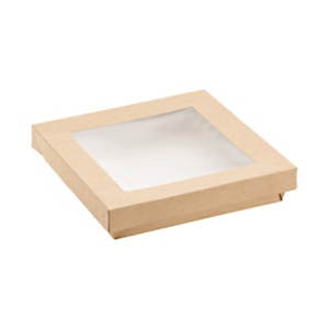 LEONE Contenitore per alimenti con finestra, 18 x 18 x 5 cm, 1.500 ml, Avana (confezione 20 pezzi) LEONE Contenitore per alimenti con finestra, 18 x 18 x 5 cm, 1.500 ml, Avana (confezione 20 pezzi)