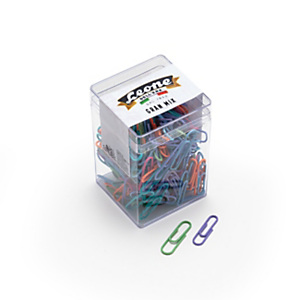 LEONE DELL'ERA Fermagli plastificati colorati Gran Mix, Punta Arrotondata, Colori pastello assortiti, Barattolo da 125 g LEONE DELL'ERA Fermagli plastificati colorati Gran Mix, Punta Arrotondata, Colori pastello assortiti, Barattolo da 125 g