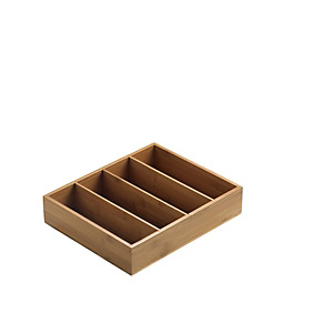 LEONE Portabustine/portaposate in legno di bamboo, 29 x 27,5 x 6 cm, Naturale LEONE Portabustine/portaposate in legno di bamboo, 29 x 27,5 x 6 cm, Naturale