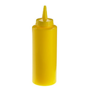 LEONE Squeeze bottle con tappo, Capacità 340 ml, Giallo (confezione 6 pezzi)