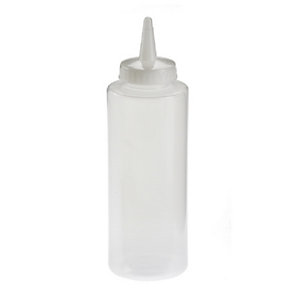 LEONE Squeeze bottle con tappo, Capacità 340 ml, Trasparente (confezione 6 pezzi)