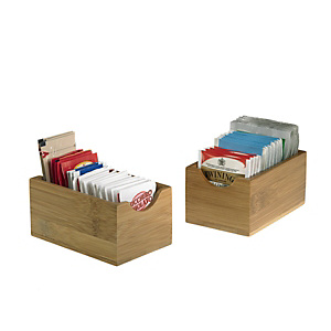LEONE Vaschetta portabustine in legno di bamboo, 7 x 11 x 5,5 cm, Naturale (confezione 6 pezzi) LEONE Vaschetta portabustine in legno di bamboo, 7 x 11 x 5,5 cm, Naturale (confezione 6 pezzi)