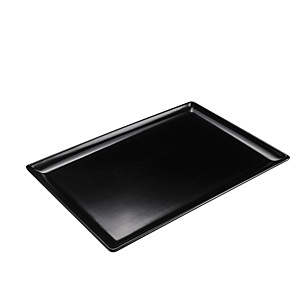 LEONE Vassoio rettangolare Topazio in melamina, 30 x 20 x 2cm, Nero LEONE Vassoio rettangolare Topazio in melamina, 30 x 20 x 2cm, Nero