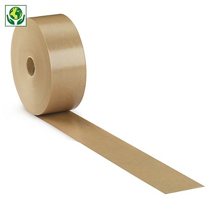 Lepiaca páska na lepenie za mokra 50mm, návin 200m, štandardná 70g/m2, hnedá | RAJA - 1