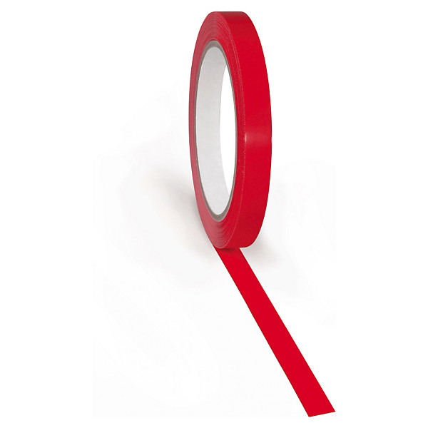Lepicí PVC páska 12mm, návin 66m, červená, tloušťka 57µm | RAJA - 1