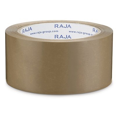 Lepicí PVC páska 75mm, návin 66m, hnědá, tloušťka 53µm | RAJA - 1