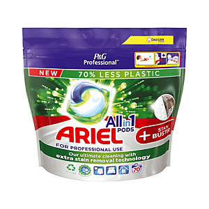 Lessive capsules Ariel Professionnel All in 1 Ultra détachant, sachet de 70 Lessive capsules Ariel Professionnel All in 1 Ultra détachant, sachet de 70