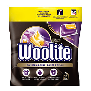 Lessive en dosettes Woolite noir et foncé, 28 doses Lessive en dosettes Woolite noir et foncé, 28 doses
