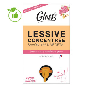 Lessive liquide concentrée Gloss Ecocub 284 lavages