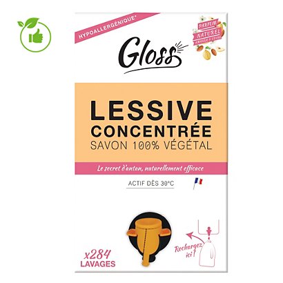 Lessive liquide concentrée Gloss Ecocub 284 lavages