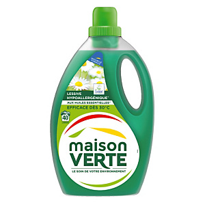 Lessive liquide écologique Maison Verte fraîcheur d'été 2,4 L - 40 doses Lessive liquide écologique Maison Verte fraîcheur d'été 2,4 L - 40 doses