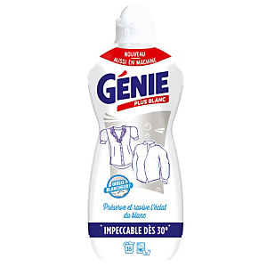 Lessive liquide Génie plus blanc 1 L - 16 doses Lessive liquide Génie plus blanc 1 L - 16 doses