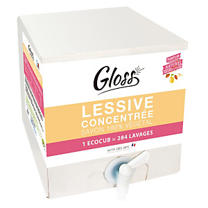 Lessive liquide Gloss, Ecocub de 10 L Lessive liquide Gloss, Ecocub de 10 L