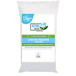 Lessive poudre concentrée écologique Action Verte 10 kg, 222 doses Lessive poudre concentrée écologique Action Verte 10 kg, 222 doses