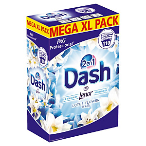 Lessive poudre Dash 2 en 1 Fleur de lotus et lys, 110 doses Lessive poudre Dash 2 en 1 Fleur de lotus et lys, 110 doses