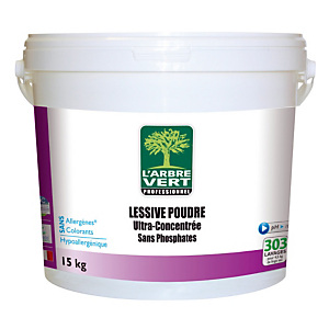 Lessive poudre ultra concentrée écologique Arbre Vert 303 doses Lessive poudre ultra concentrée écologique Arbre Vert 303 doses
