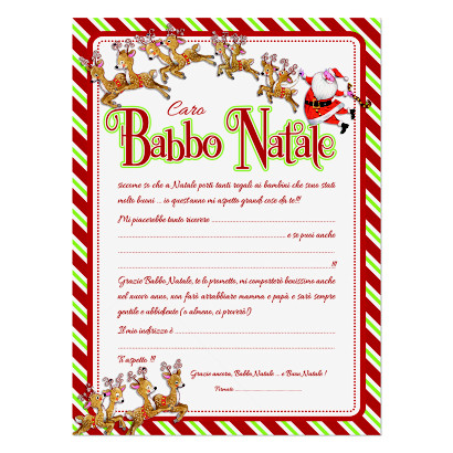 Lettera di risposta di babbo natale da stampare gratis