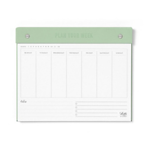 LETTS OF LONDON Planner settimanale non datato, Conscious eco friendly, 25 x 20 cm, Salvia LETTS OF LONDON Planner settimanale non datato, Conscious eco friendly, 25 x 20 cm, Salvia
