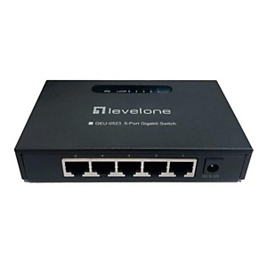 LEVEL ONE, Switch, 5 porte gigabit ethernet switch, GEU-0523