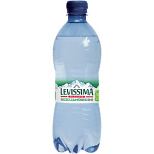 Levissima Acqua minerale Frizzante, Bottiglia 100% RPET, 50 cl (confezione 24 bottiglie)
