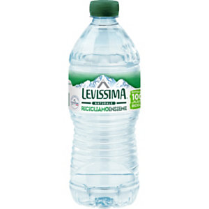 Levissima Acqua minerale Naturale, Bottiglia 100% RPET, 50 cl (confezione 24 bottiglie)