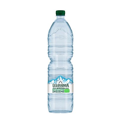LEVISSIMA Bio Acqua minerale Naturale, Bottiglia 25% di R-PET, 1,5 l (confezione 6 bottiglie)