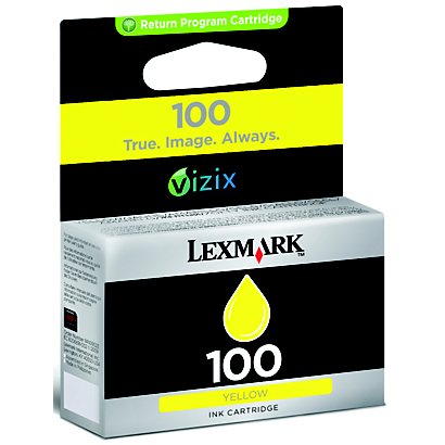 Lexmark 100, 14N0902E, Cartucho de Tinta, Vizix, Amarillo