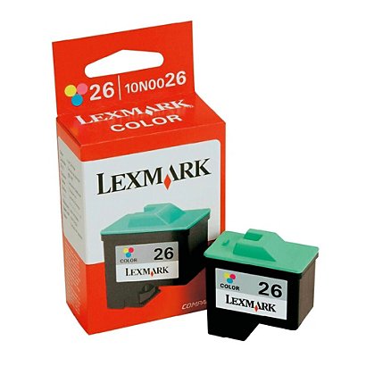 Lexmark 26, 10N0026, Cartucho de Tinta, Tricolor