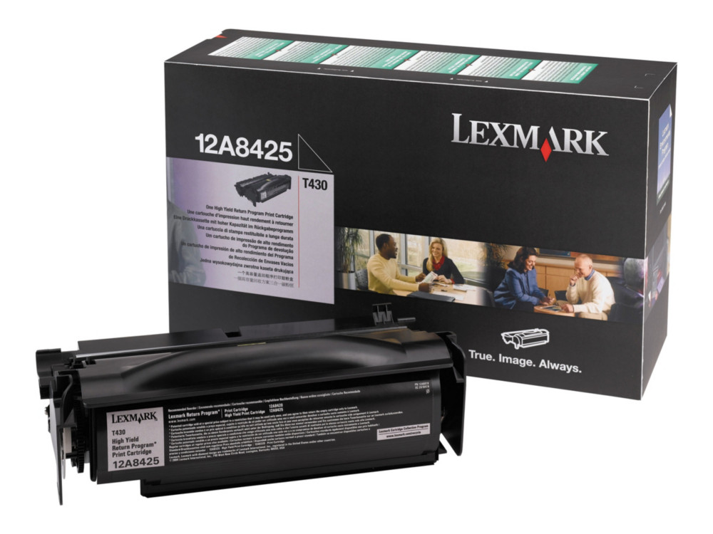 Lexmark Toner Original 12A8425 (Pack de 1) à rendement élevé - Noir