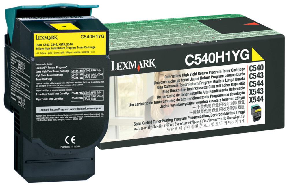 Lexmark Toner Original C540H1YG J, (Pack de 1), Jaune