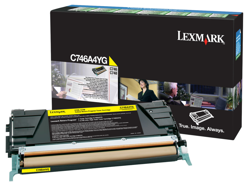 Lexmark Toner original C746A1YG jaune  - LCCP, LRP
