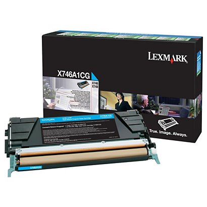 Lexmark X746A1CG, Tóner Original, Cian - 1