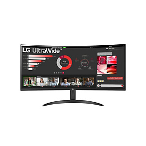 Lg 34WR50QC-B, 86,4 cm (34''), 3440 x 1440 Pixeles, UltraWide Quad HD, LCD, 5 ms, Negro