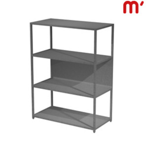 Libreria bassa modulare Afrodite, 90 x 44 x 122 cm, Metallo/Nobilitato Melaminico, Struttura Antracite, Ripiani e Retro Antracite Libreria bassa modulare Afrodite, 90 x 44 x 122 cm, Metallo/Nobilitato Melaminico, Struttura Antracite, Ripiani e Retro Antracite
