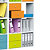 Libreria componibile a 6 caselle Multicolor, 104,1 x 29,2 x 69,8 cm, Bianco - 3