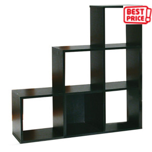 Libreria componibile a 6 caselle a scalare Multicolor, 104,1 x 29,2 x 103,9 cm, Nero Venato Libreria componibile a 6 caselle a scalare Multicolor, 104,1 x 29,2 x 103,9 cm, Nero Venato