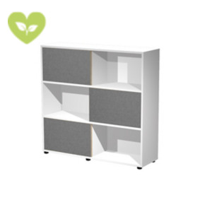 Libreria con 3 ante scorrevoli Sliding, 120 x 35 x 116,2 cm, Struttura Bianca, Ante Antracite Libreria con 3 ante scorrevoli Sliding, 120 x 35 x 116,2 cm, Struttura Bianca, Ante Antracite
