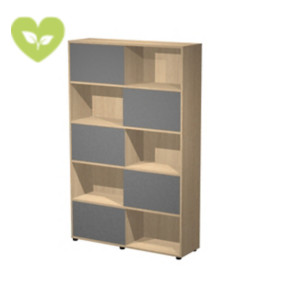 Libreria con 5 ante scorrevoli Sliding, 120 x 35 x 190,6 cm, Struttura Rovere, Ante Antracite Libreria con 5 ante scorrevoli Sliding, 120 x 35 x 190,6 cm, Struttura Rovere, Ante Antracite