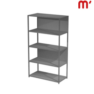 Libreria media modulare Afrodite, 90 x 44 x 161 cm, Metallo/Nobilitato Melaminico, Struttura Antracite, Ripiani e Retro Antracite Libreria media modulare Afrodite, 90 x 44 x 161 cm, Metallo/Nobilitato Melaminico, Struttura Antracite, Ripiani e Retro Antracite