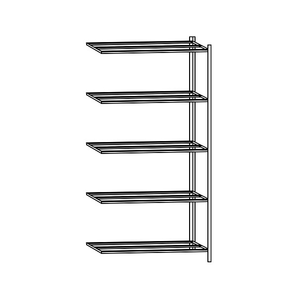 Lichte legbordstelling Prospace+: aanbouwrek 50x97cm - 1