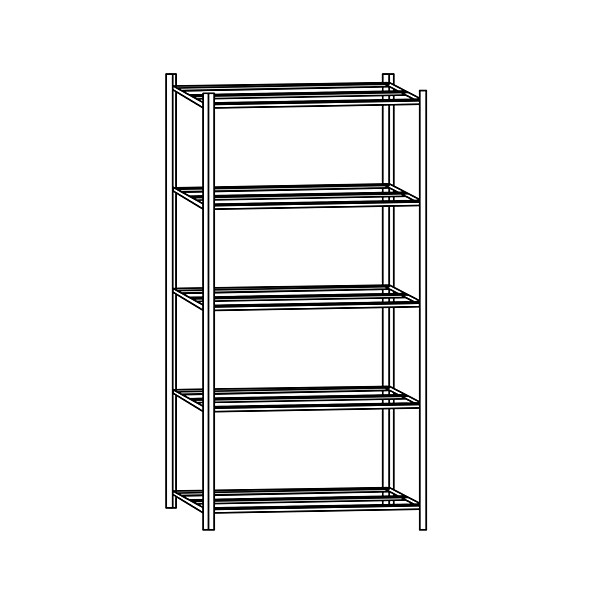 Lichte legbordstelling Prospace+: basisrek 50x97cm - 1