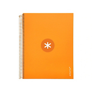 LIDERPAPEL Antartik Cuaderno, espiral, A4 microperforado, tapa forrada, 120 hojas, 100 gr, cuadriculado 5 mm, 5 bandas, 4 taladros, color mostaza LIDERPAPEL Antartik Cuaderno, espiral, A4 microperforado, tapa forrada, 120 hojas, 100 gr, cuadriculado 5 mm, 5 bandas, 4 taladros, color mostaza