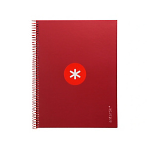 LIDERPAPEL Antartik Cuaderno, espiral, A4 microperforado, tapa forrada, 80 hojas, 90 gr, rayado horizontal, 1 banda, 4 taladros, color frambuesa LIDERPAPEL Antartik Cuaderno, espiral, A4 microperforado, tapa forrada, 80 hojas, 90 gr, rayado horizontal, 1 banda, 4 taladros, color frambuesa
