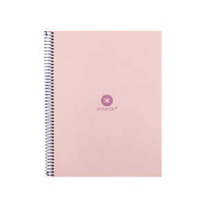 LIDERPAPEL Antartik Cuaderno, espiral, A4 microperforado, tapa forrada, 80 hojas, 90 gr, rayado puntos, 1 banda, 4 taladros, color rosa LIDERPAPEL Antartik Cuaderno, espiral, A4 microperforado, tapa forrada, 80 hojas, 90 gr, rayado puntos, 1 banda, 4 taladros, color rosa