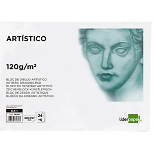 LIDERPAPEL Bloc dibujo artistico, encolado, 297 x 420 mm 30 hojas, 120 g/m² sin recuadro LIDERPAPEL Bloc dibujo artistico, encolado, 297 x 420 mm 30 hojas, 120 g/m² sin recuadro