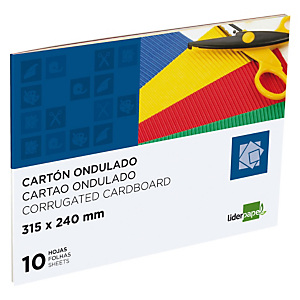 liderpapel Bloc de manualidades, 31,5 x 24 cm, cartón ondulado en colores surtidos liderpapel Bloc de manualidades, 31,5 x 24 cm, cartón ondulado en colores surtidos