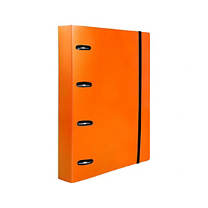 LIDERPAPEL Carpeta de 4 anillas 25 mm con recambio, A4, cuadricula 5 mm, 100 hojas, 80 gr, polipropileno, 25 mm m naranja LIDERPAPEL Carpeta de 4 anillas 25 mm con recambio, A4, cuadricula 5 mm, 100 hojas, 80 gr, polipropileno, 25 mm m naranja