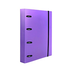 LIDERPAPEL Carpeta de 4 anillas 25 mm con recambio, A4, cuadricula 5 mm, 100 hojas, 80 gr, polipropileno, 40 mm lavanda opaco LIDERPAPEL Carpeta de 4 anillas 25 mm con recambio, A4, cuadricula 5 mm, 100 hojas, 80 gr, polipropileno, 40 mm lavanda opaco