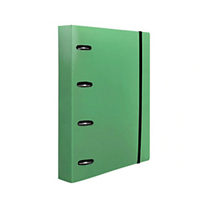 LIDERPAPEL Carpeta de 4 anillas 25 mm con recambio, A4, cuadricula 5 mm, 100 hojas, 80 gr, polipropileno, 40 mm verde MANZANA LIDERPAPEL Carpeta de 4 anillas 25 mm con recambio, A4, cuadricula 5 mm, 100 hojas, 80 gr, polipropileno, 40 mm verde MANZANA